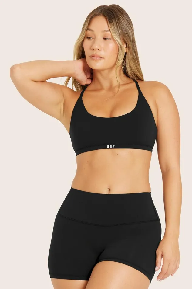 SET ACTIVE Bras AIRLUXE BREATHE Y STRAP BRA 8211 ONYX 8211 Women