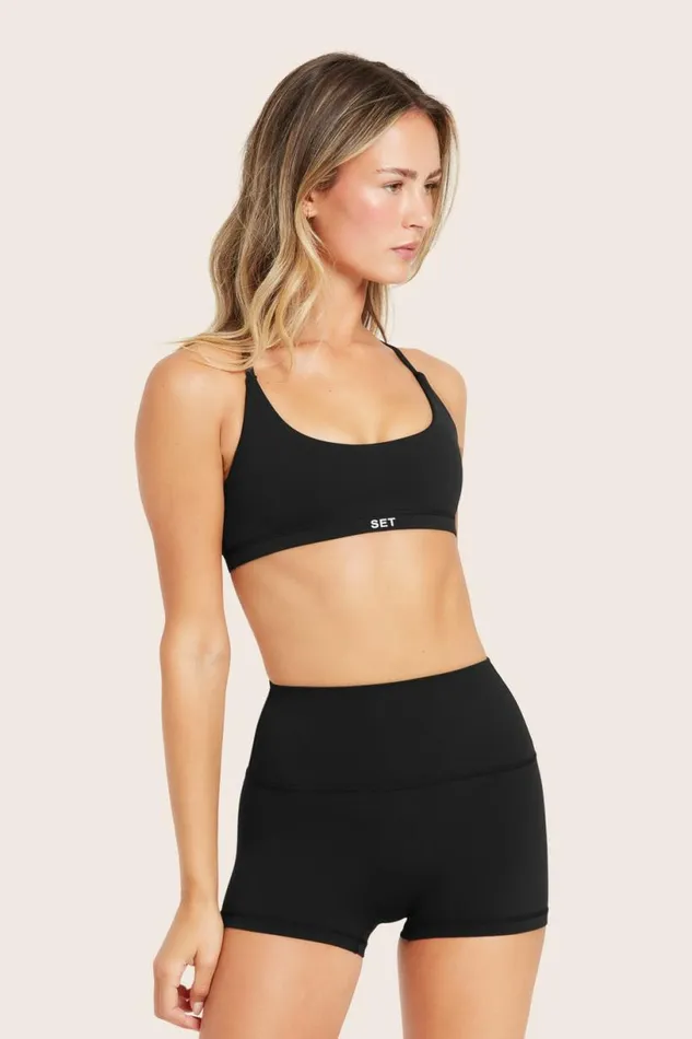 SET ACTIVE Bras AIRLUXE BREATHE Y STRAP BRA 8211 ONYX 8211 Women