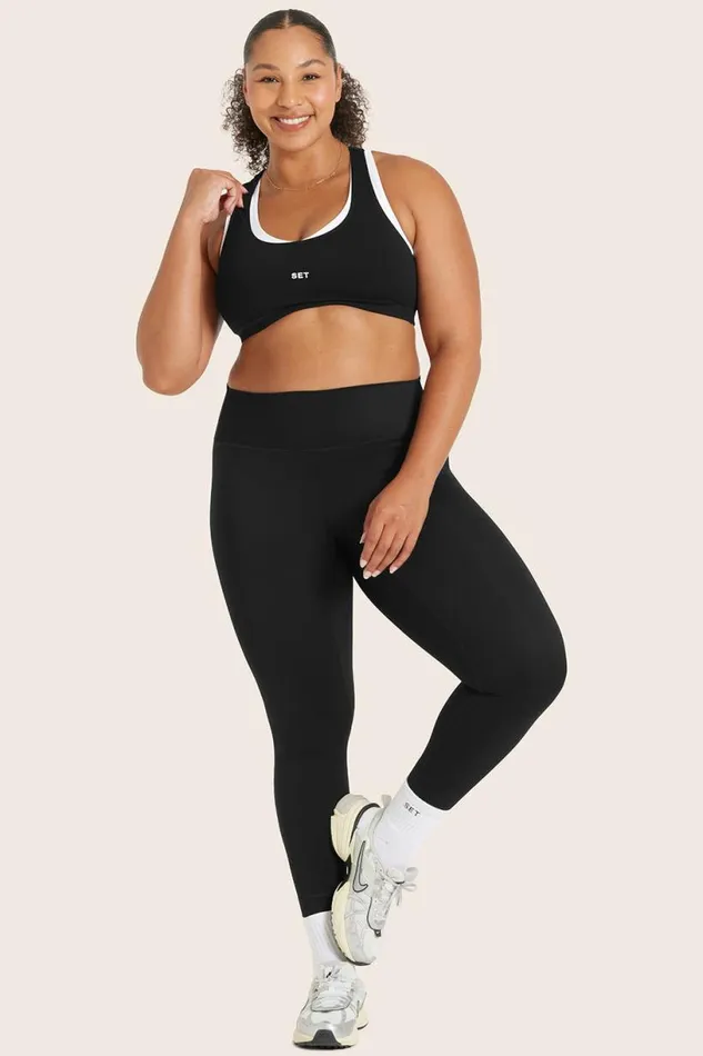 SET ACTIVE Leggings SPORTBODY SPORTY LEGGINGS 8211 ONYX 8211 Women
