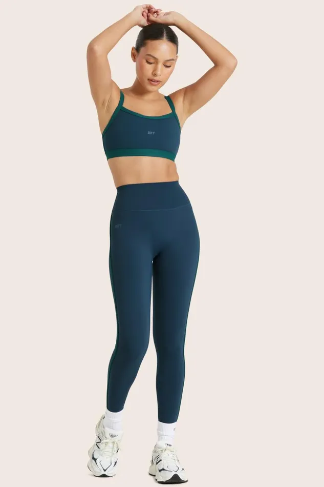 SET ACTIVE Leggings SPORTBODY SPORTY STRIPE LEGGINGS 8211 BERMUDA 8211 Women
