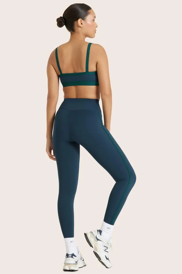 SET ACTIVE Leggings SPORTBODY SPORTY STRIPE LEGGINGS 8211 BERMUDA 8211 Women