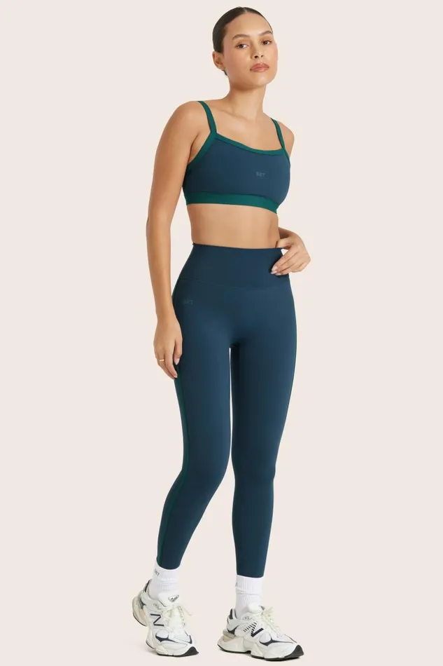 SET ACTIVE Leggings SPORTBODY SPORTY STRIPE LEGGINGS 8211 BERMUDA 8211 Women
