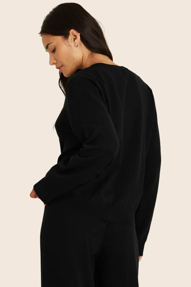 SET ACTIVE Sweaters Knitwear FLAT KNIT EVERYDAY CARDIGAN 8211 ONYX 8211 Women
