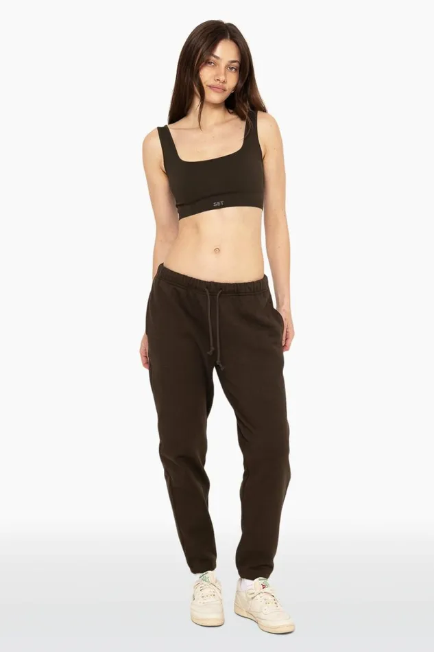 SET ACTIVE Sweats HEAVYWEIGHT SWEATS DRAWSTRING SWEATPANTS 8211 ESPRESSO 8211 Women