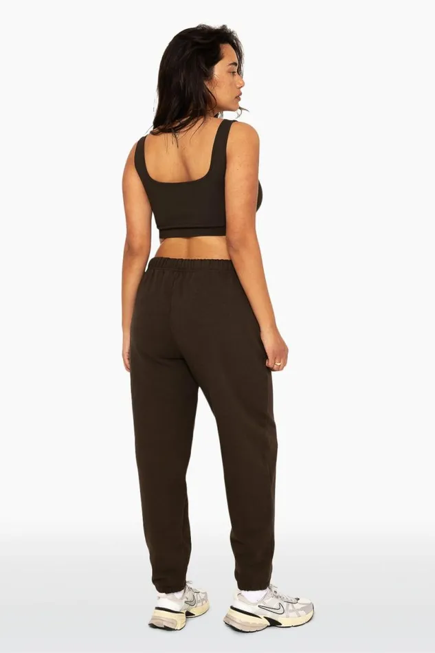 SET ACTIVE Sweats HEAVYWEIGHT SWEATS DRAWSTRING SWEATPANTS 8211 ESPRESSO 8211 Women
