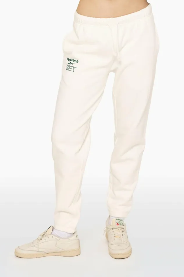 SET ACTIVE Sweats HEAVYWEIGHT SWEATS REEBOK X SET DRAWSTRING SWEATPANTS 8211 BLANC 8211 Women