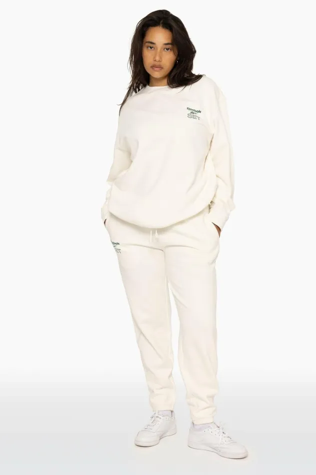 SET ACTIVE Sweats HEAVYWEIGHT SWEATS REEBOK X SET DRAWSTRING SWEATPANTS 8211 BLANC 8211 Women