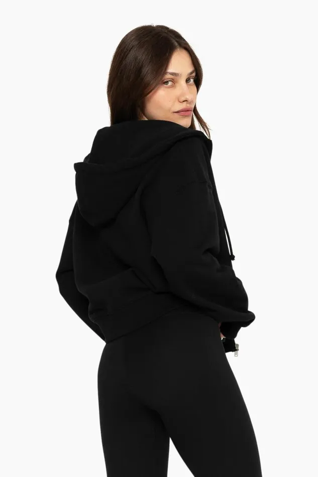 SET ACTIVE Sweats HEAVYWEIGHT SWEATS ZIP HOODIE 8211 ONYX 8211 Women