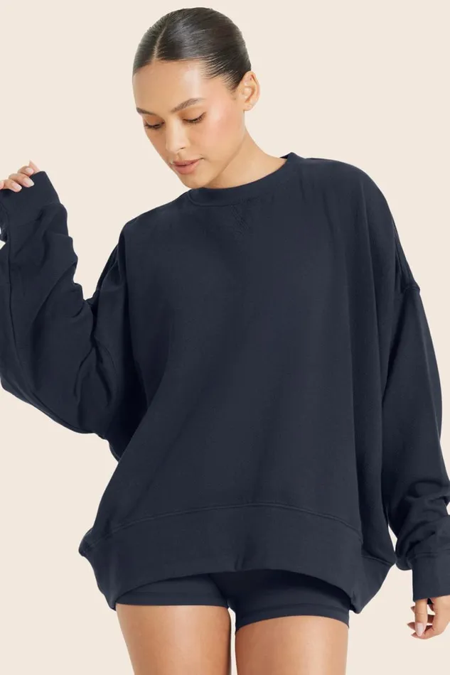 SET ACTIVE Sweats LIGHTWEIGHT SWEATS CLASSIC OLD SCHOOL CREWNECK 8211 SPADES 8211 Women