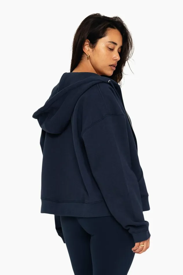 SET ACTIVE Tops HEAVYWEIGHT SWEATS ZIP HOODIE 8211 OXFORD 8211 Women
