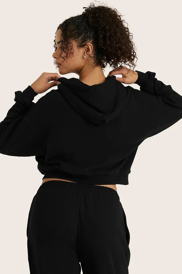 SET ACTIVE Tops LIGHTWEIGHT SWEATS CLASSIC ZIP HOODIE 8211 ONYX 8211 Women
