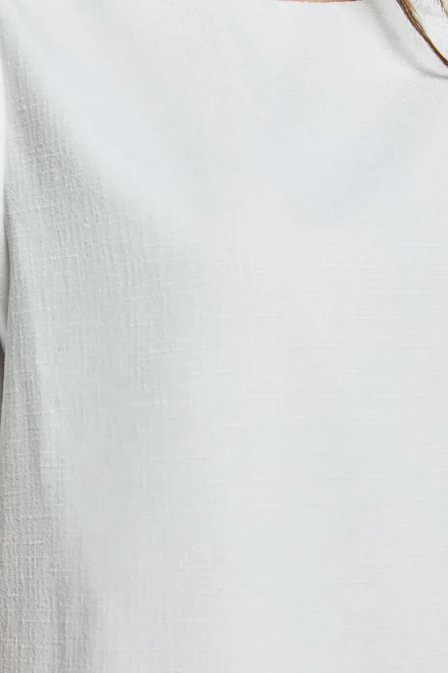 Shannon Mini Dress 8211 Texture Tie Back Shift Dress In White Women Showpo Dresses