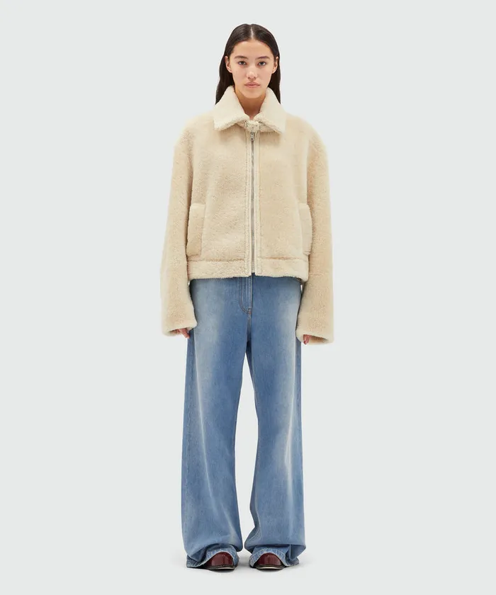 Sheepskin Jacket Women MSGM Jackets And Coats