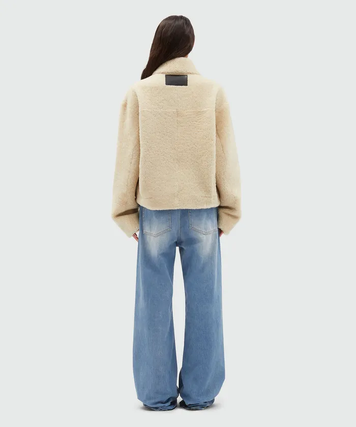 Sheepskin Jacket Women MSGM Jackets And Coats