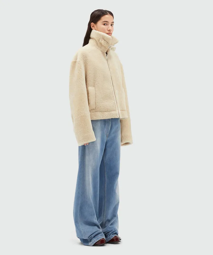 Sheepskin Jacket Women MSGM Jackets And Coats