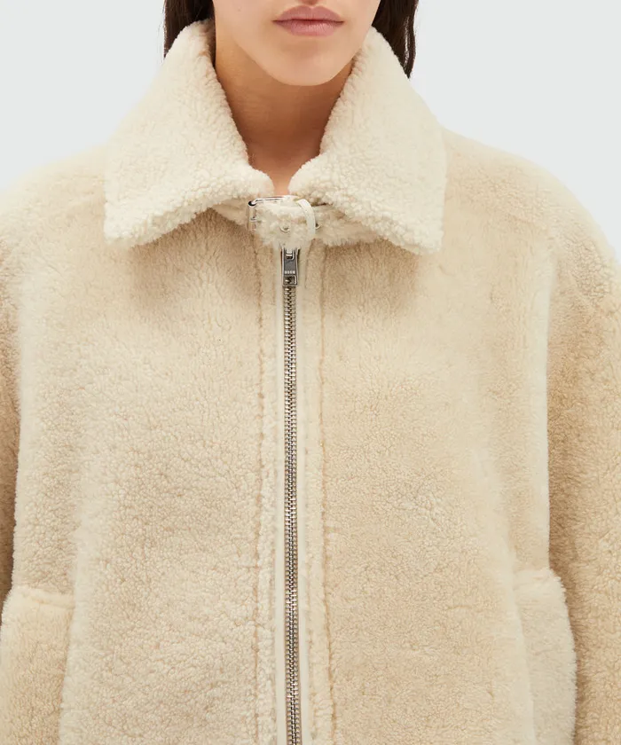 Sheepskin Jacket Women MSGM Jackets And Coats