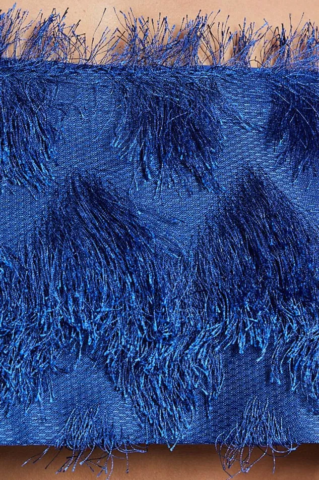 Shelby Top 8211 Strappy Fringe Crop Top In Cobalt Blue Women Showpo Tops