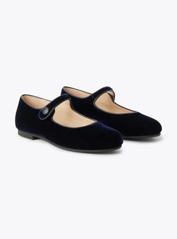 Shoes Girl 216 Il Gufo Smooth Velvet Ballet Flats