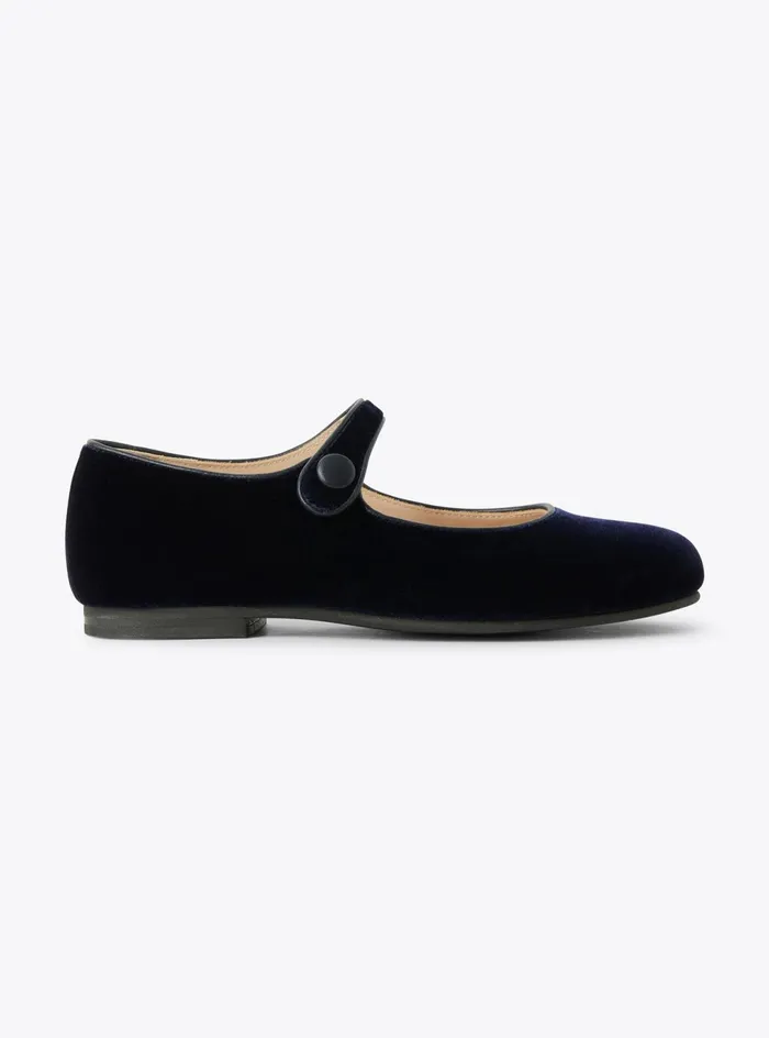 Shoes Girl 216 Il Gufo Smooth Velvet Ballet Flats