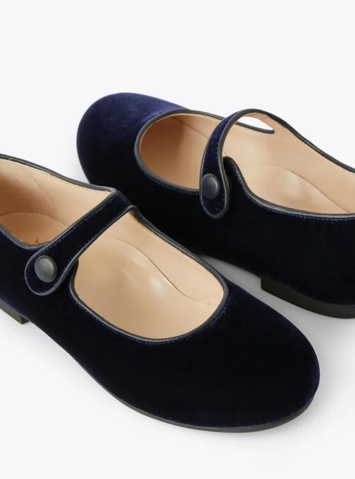 Shoes Girl 216 Il Gufo Smooth Velvet Ballet Flats