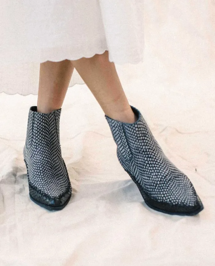 Shoes Women039s The Great The Cowboy Boot Blackwhite Polka Dot