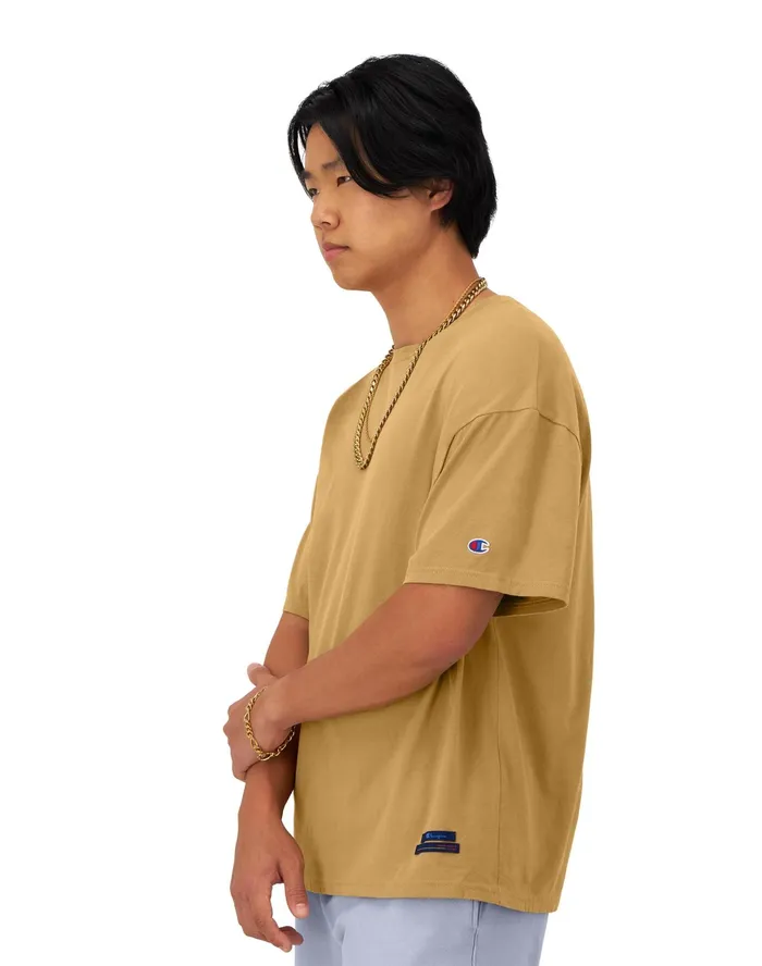 ShortSleeve TShirt Creating Between The Lines Tag Washed Tan Slacks Men Champion TShirts and Tops
