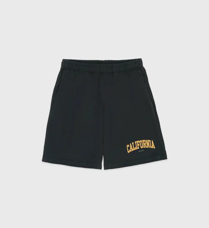 Shorts Women Sporty and Rich California Gym Short 8211 Faded BlackGold