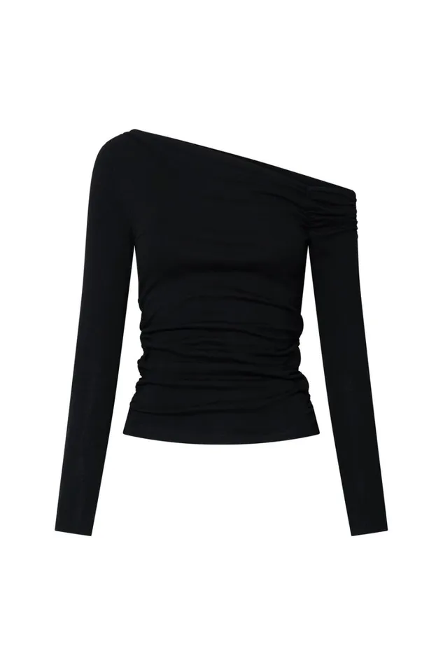 Sierra Top 8211 Long Sleeve Off Shoulder Jersey Top In Black Women Showpo Tops