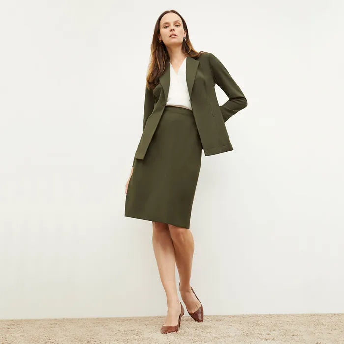 Skirts M M LaFleur Women The Cobble Hill Skirt 8211 OrigamiTech Olive