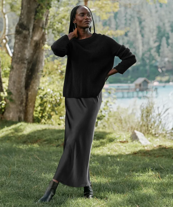Skirts Women Jenni Kayne Cleo Slip Skirt Black