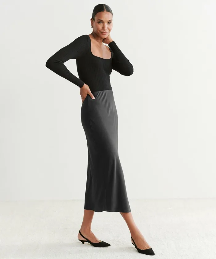 Skirts Women Jenni Kayne Cleo Slip Skirt Black