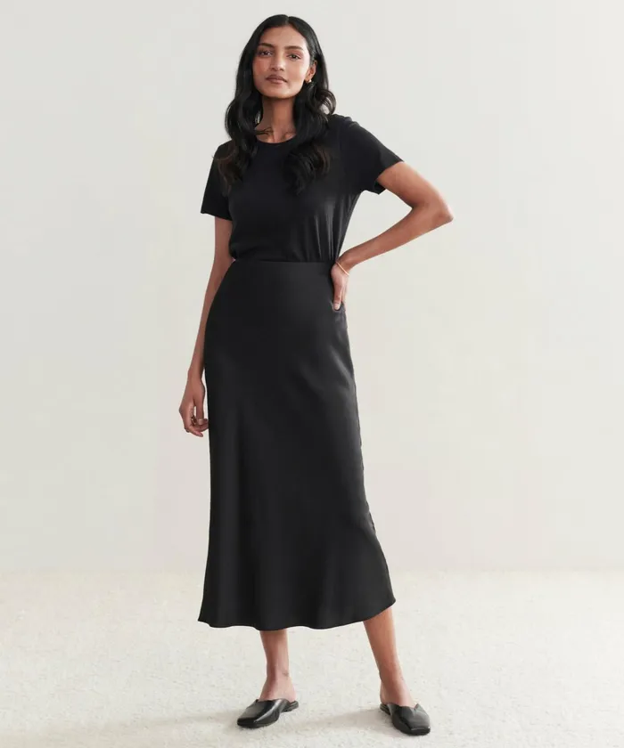 Skirts Women Jenni Kayne Sawyer Slip Skirt Black