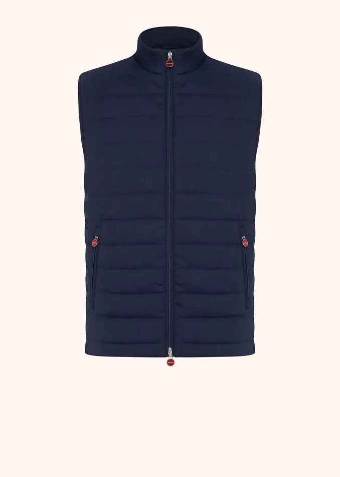SLEVELESS BLOUSON VIRGIN WOOL Men Kiton Outerwear