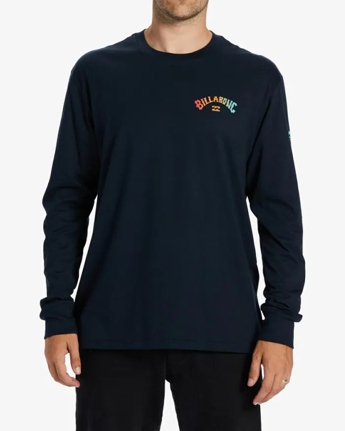 Snaking Arches Long Sleeve TShirt Navy Men Billabong TShirts