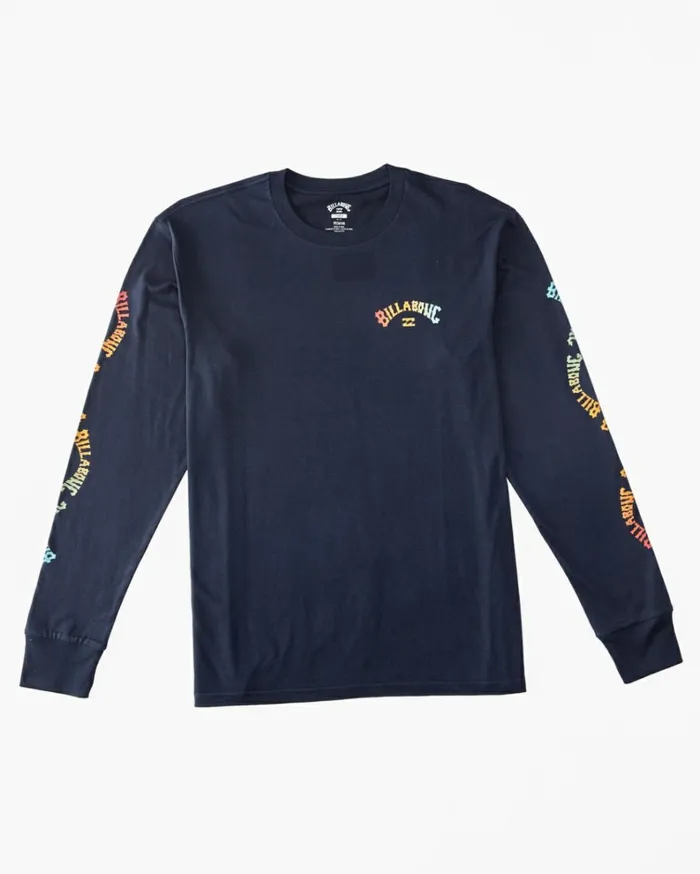 Snaking Arches Long Sleeve TShirt Navy Men Billabong TShirts