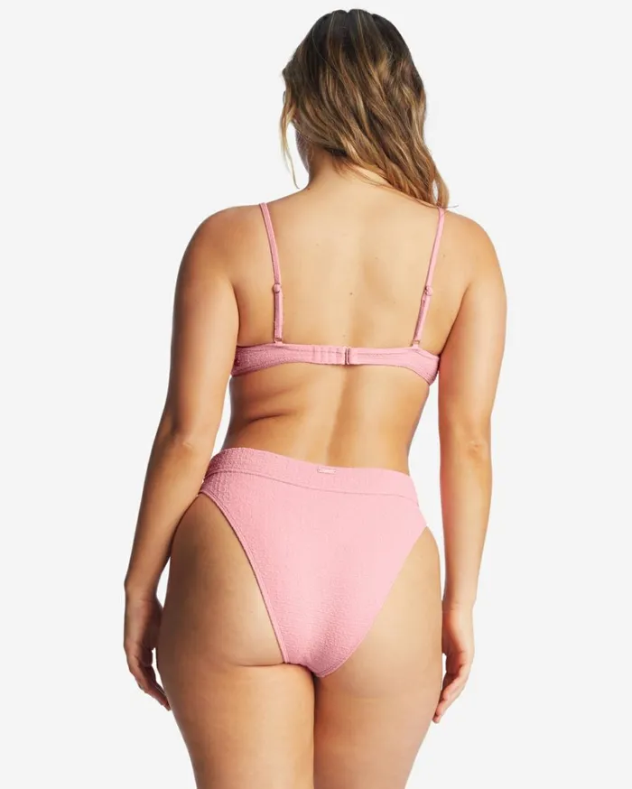 So Dazed Charlie Fixed Triangle Bikini Top Pink Sunset Women Billabong Bikini Tops