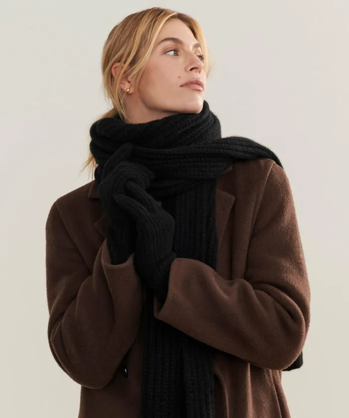 Socks and Gloves Women Jenni Kayne Cashmere Alpine Gloves Black