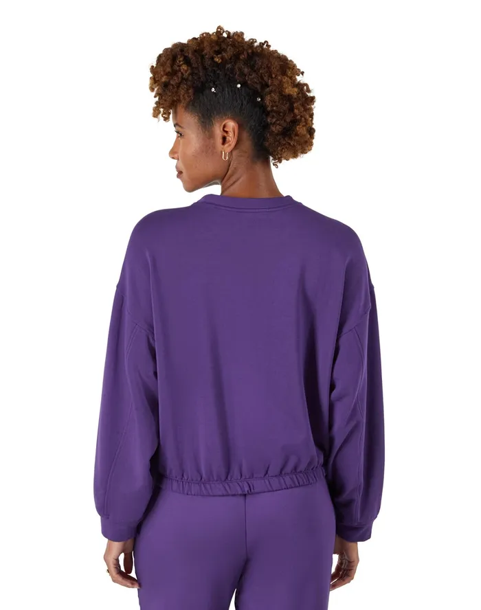 Soft Touch Drawstring Crewneck Sweatshirt C Logo Pop Art Purple Women Champion Hoodies and Sweatshirts