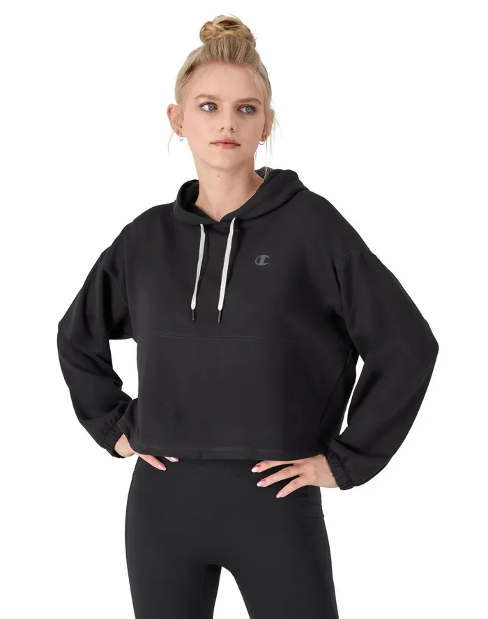 Soft Touch Hoodie C Logo Black Women Champion Hoodies and Sweatshirts