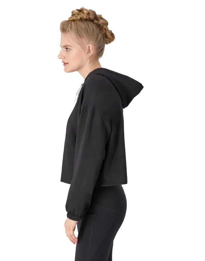 Soft Touch Hoodie C Logo Black Women Champion Hoodies and Sweatshirts