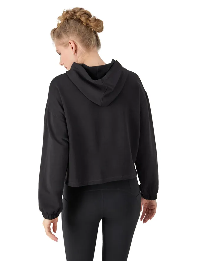 Soft Touch Hoodie C Logo Black Women Champion Hoodies and Sweatshirts