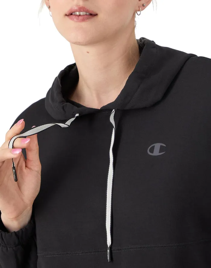 Soft Touch Hoodie C Logo Black Women Champion Hoodies and Sweatshirts