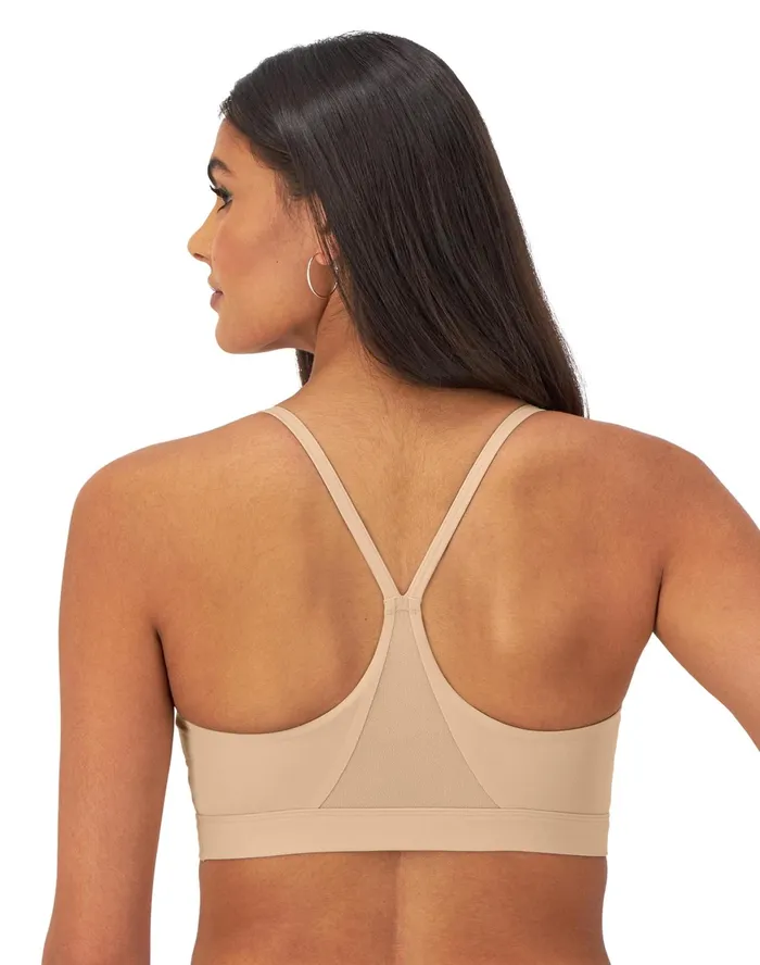 Soft Touch Sports Bra C Logo Champagne Frost Women Champion Sports Bras and Bralettes