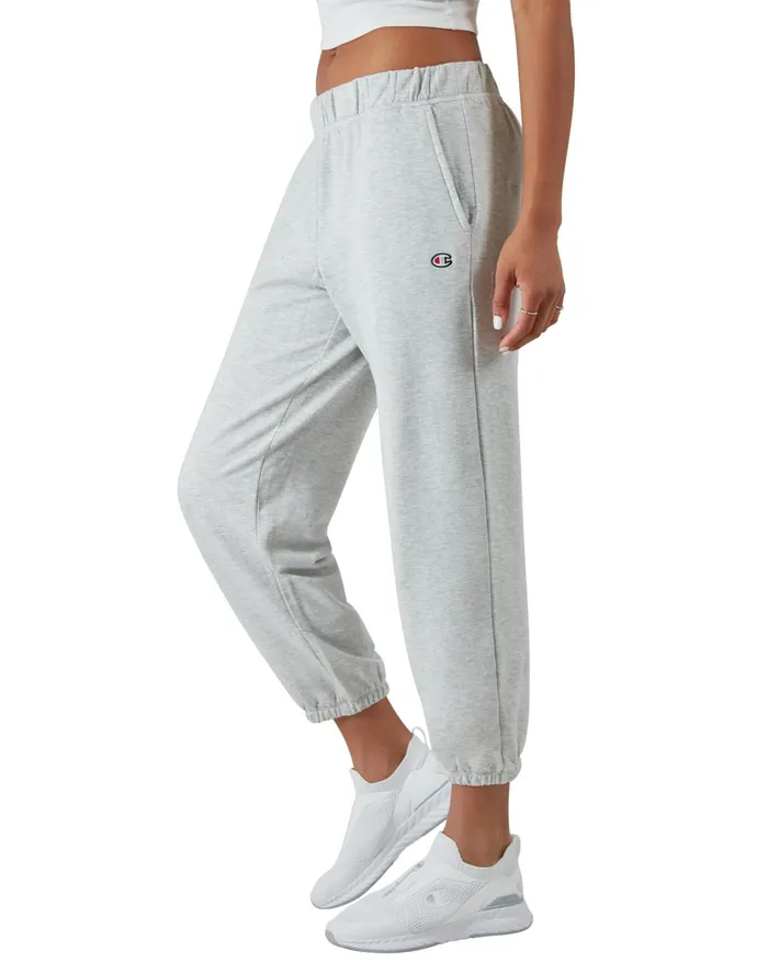 Soft Touch Sweatpants C Logo 27034 Oxford Grey Women Champion Pants
