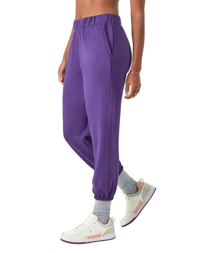 Soft Touch Sweatpants C Logo 27034 Pop Art Purple Women Champion Pants