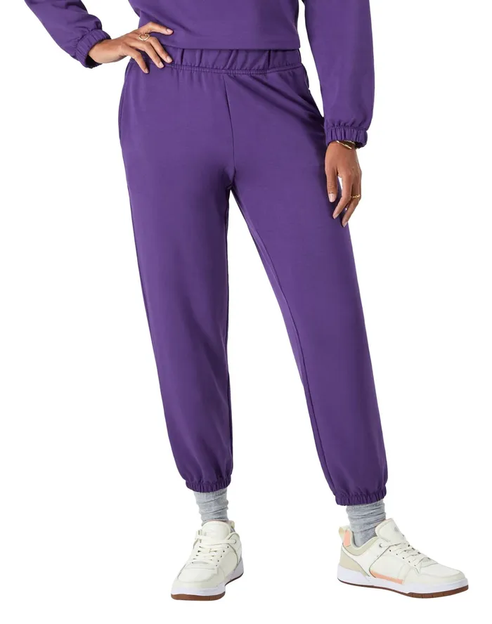 Soft Touch Sweatpants C Logo 27034 Pop Art Purple Women Champion Pants