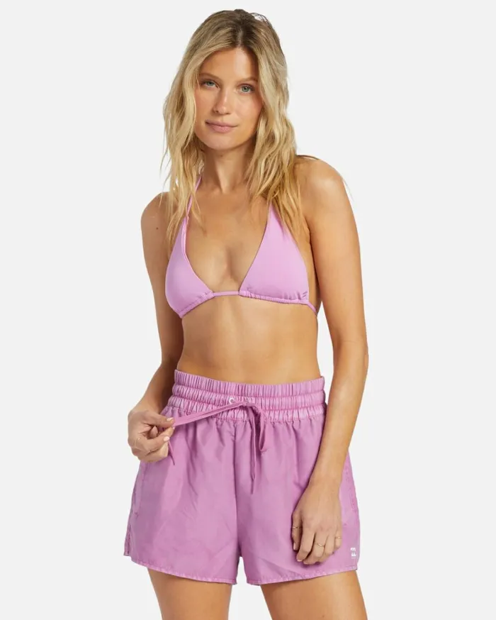 Sol Searcher New Elastic Waist Swim Shorts Lush Lilac Women Billabong Boardshorts