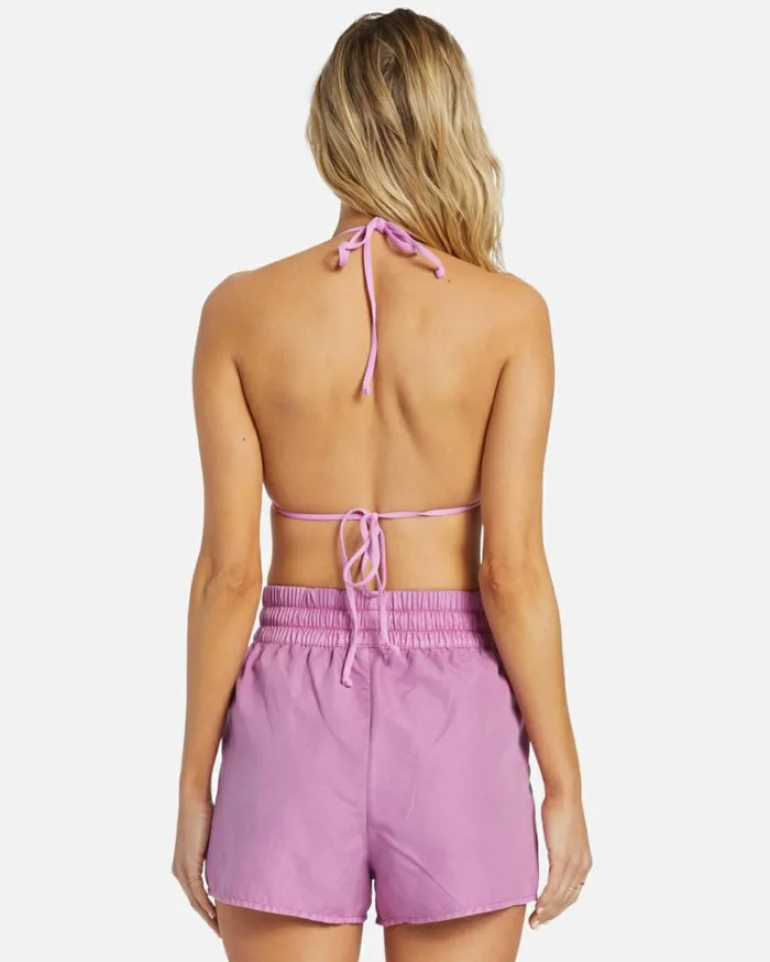 Sol Searcher New Elastic Waist Swim Shorts Lush Lilac Women Billabong Boardshorts