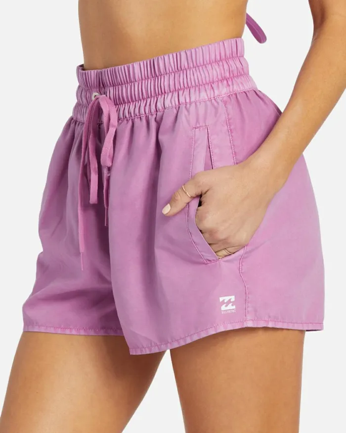 Sol Searcher New Elastic Waist Swim Shorts Lush Lilac Women Billabong Boardshorts