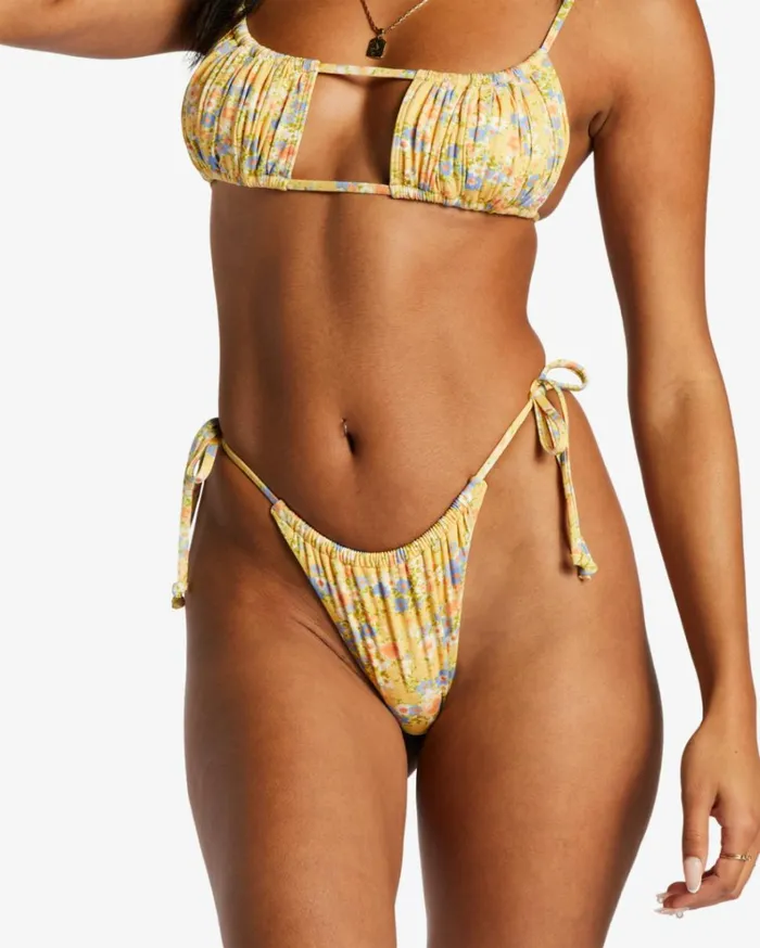 Southern Floral Ruched Hike Bikini Bottoms Multi Women Billabong Bikinis